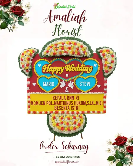 Papan Bunga Pernikahan Wugi